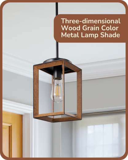 EDISHINE 63 Inch Adjustable Farmhouse Pendant Light (1 Pack) -HHPL05H