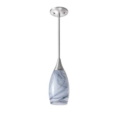 EDISHINE 1-Light Brushed Nickel Pendant-HHPL08F