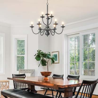 EDISHINE Traditional Chandelier,Dimmable-HHPL15C