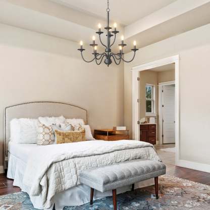 EDISHINE Traditional Chandelier,Dimmable-HHPL15C