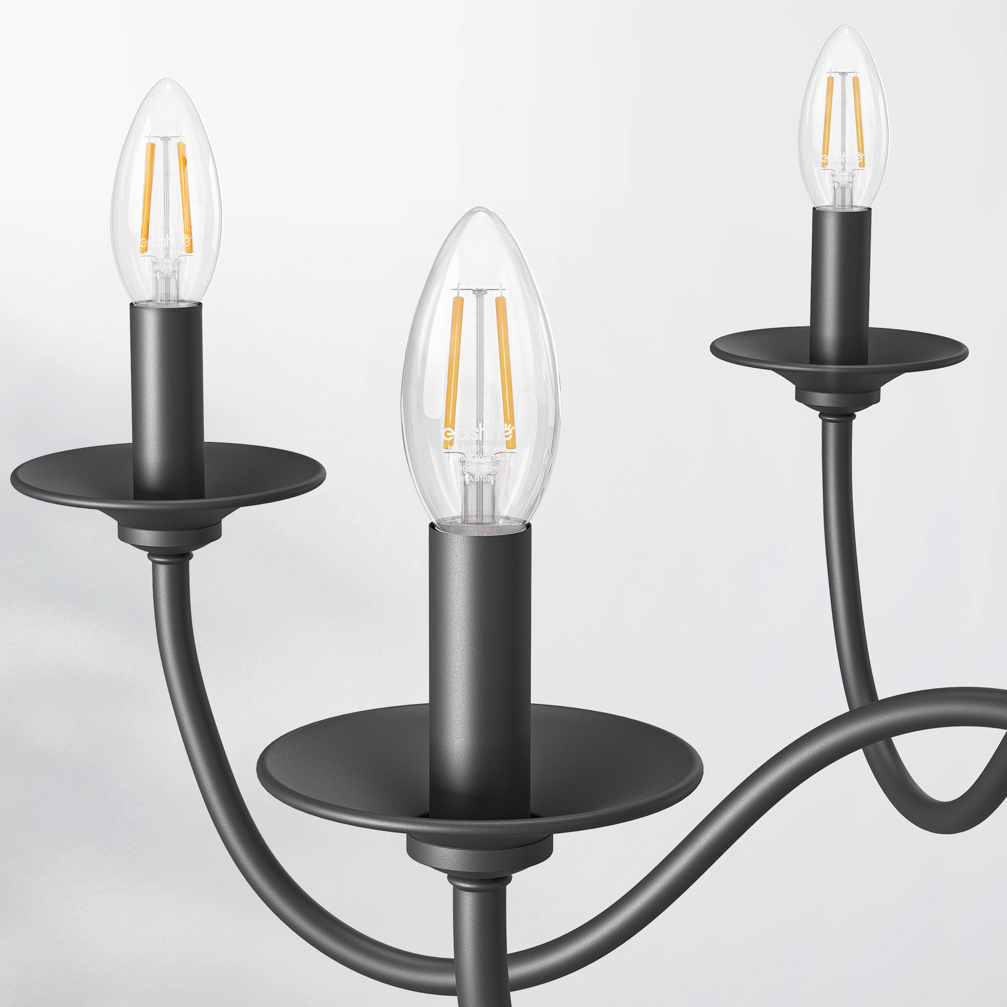 EDISHINE Traditional Chandelier,Dimmable-HHPL15C