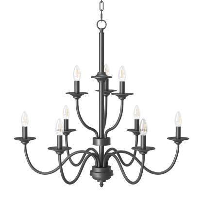 EDISHINE Traditional Chandelier,Dimmable-HHPL15C