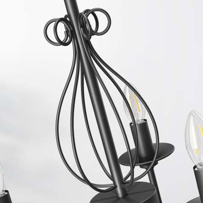 EDISHINE Traditional Chandelier,Dimmable-HHPL15D