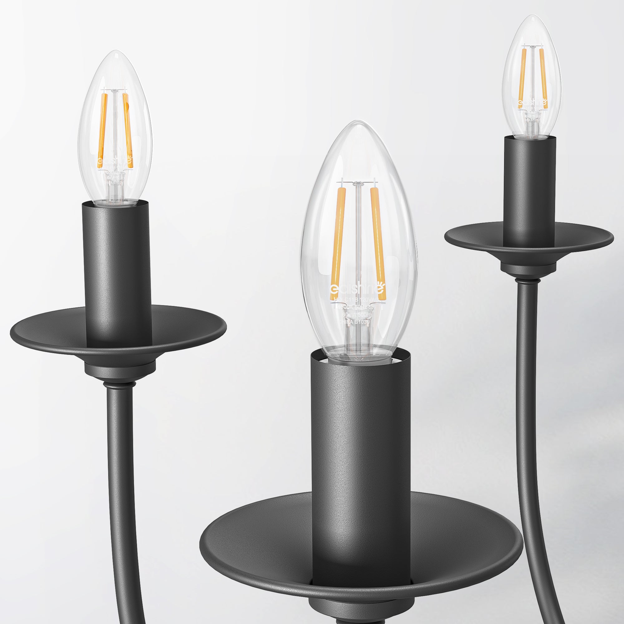 EDISHINE Traditional Chandelier,Dimmable-HHPL15D
