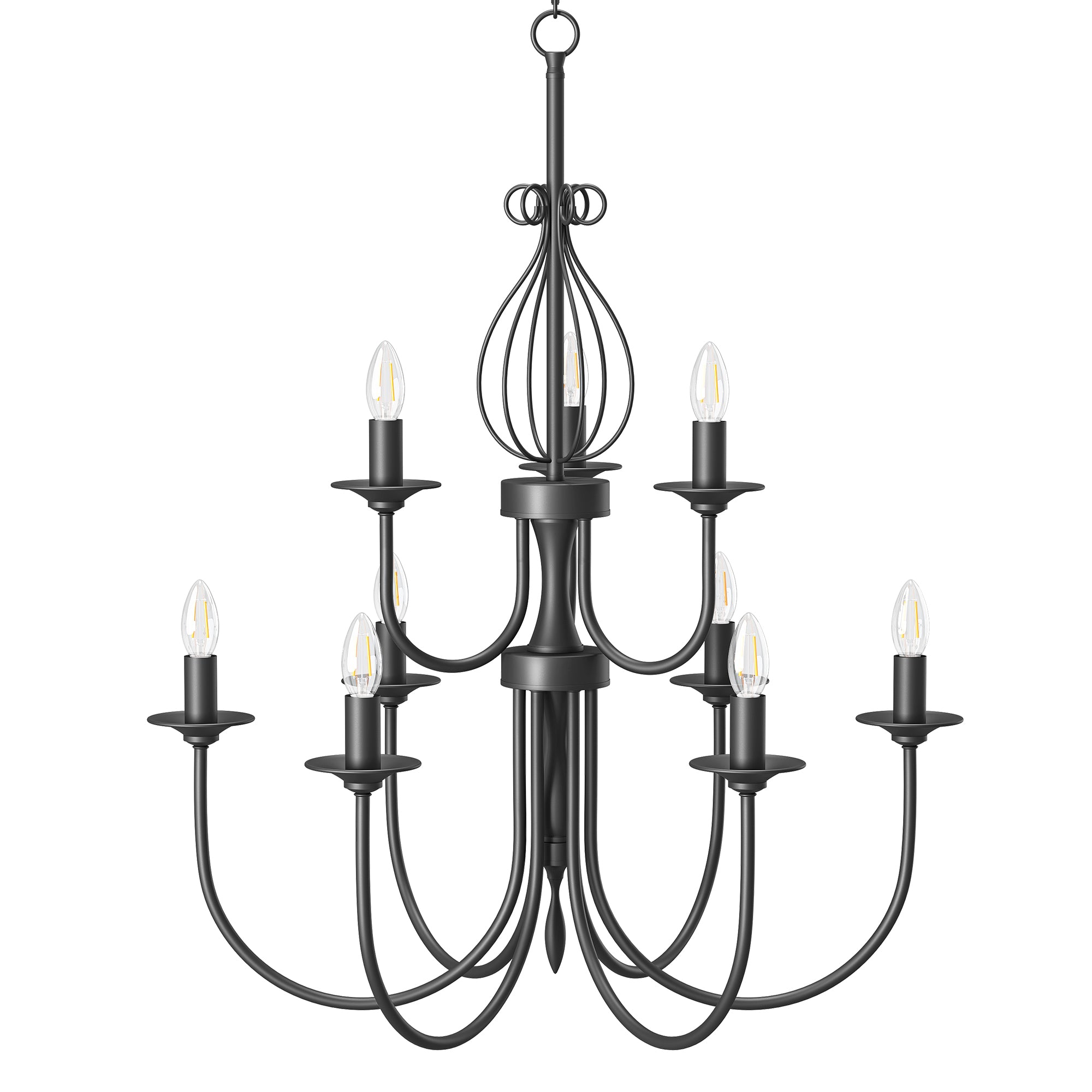 EDISHINE Traditional Chandelier,Dimmable-HHPL15D