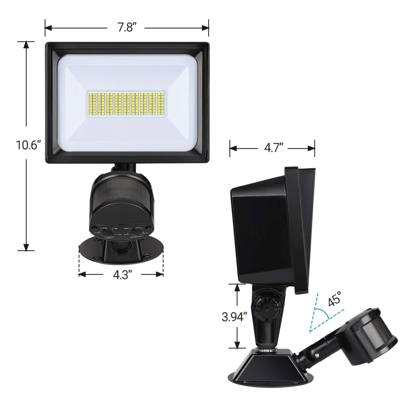 EDISHINE 65W LED Security Lights Motion Sensor Outdoor Light, 6670LM Dusk to Dawn Flood Light, 3 Modes, 5000K, IP65 Waterproof, Exterior Flood Light for Garage, Yard-HHSL04A1