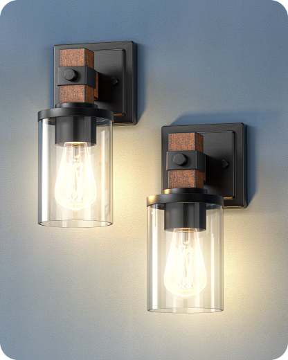 EDISHINE Set of 2, Farmhouse Vanity Lights Fixtures for Bathroom-HHVL02E