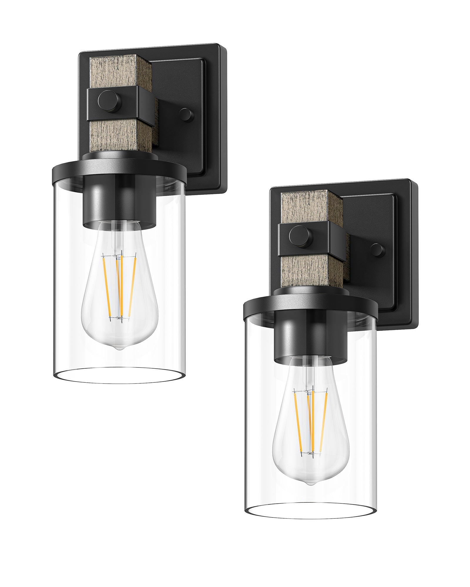 EDISHINE Farmhouse Vanity Lights for Bathroom, Set of 2-HHVL02J