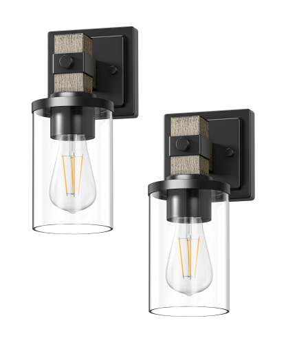 EDISHINE Farmhouse Vanity Lights for Bathroom, Set of 2-HHVL02J