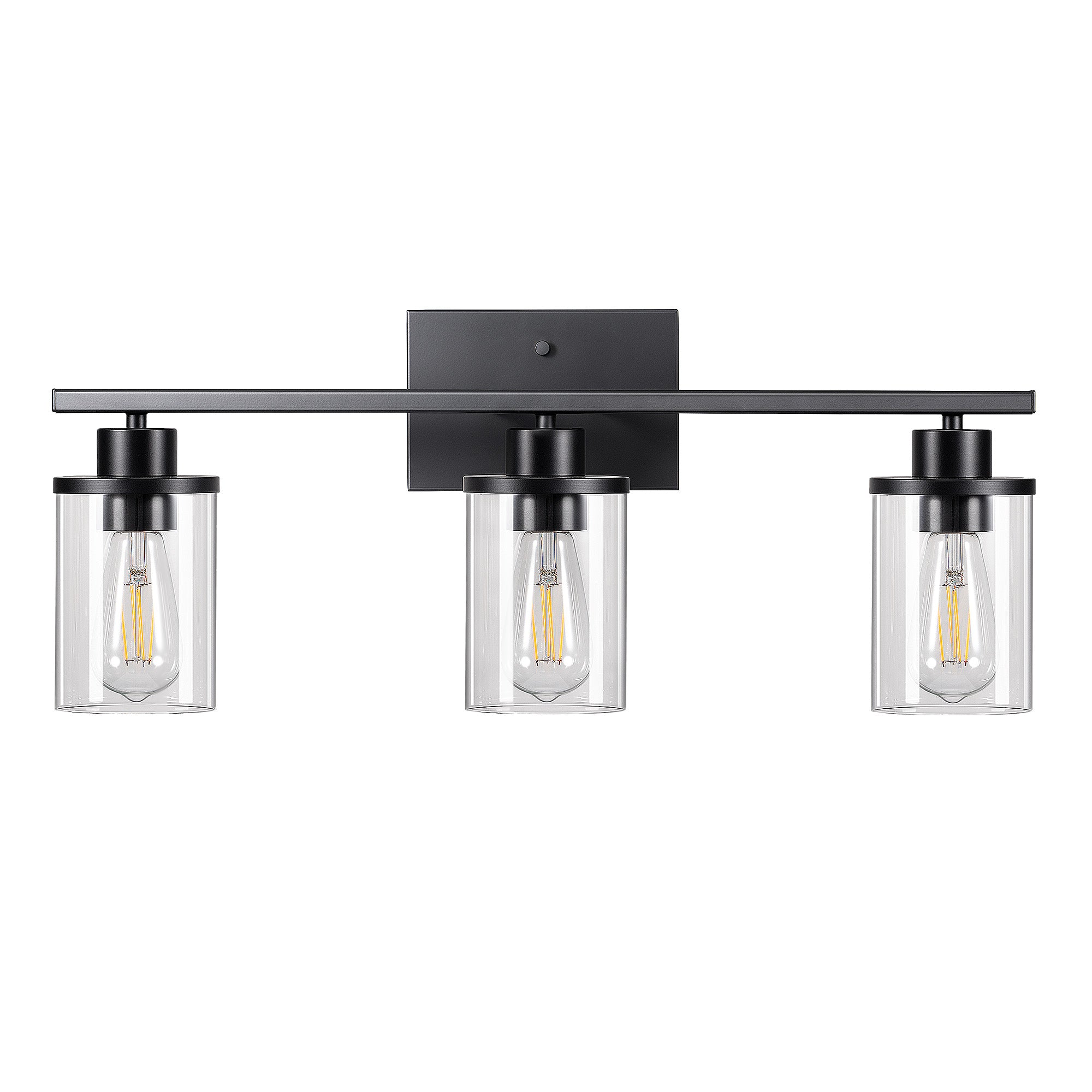 EDISHINE 3-Light Dimmable Vanity Light, Matte Black-HHVL04F