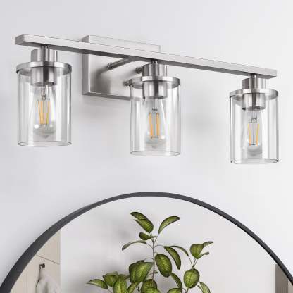 EDISHINE 3-Light Dimmable Vanity Light, Brushed Nickel-HHVL04G