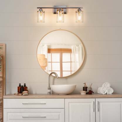 EDISHINE 3-Light Dimmable Vanity Light, Brushed Nickel-HHVL04G
