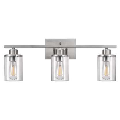 EDISHINE 3-Light Dimmable Vanity Light, Brushed Nickel-HHVL04G