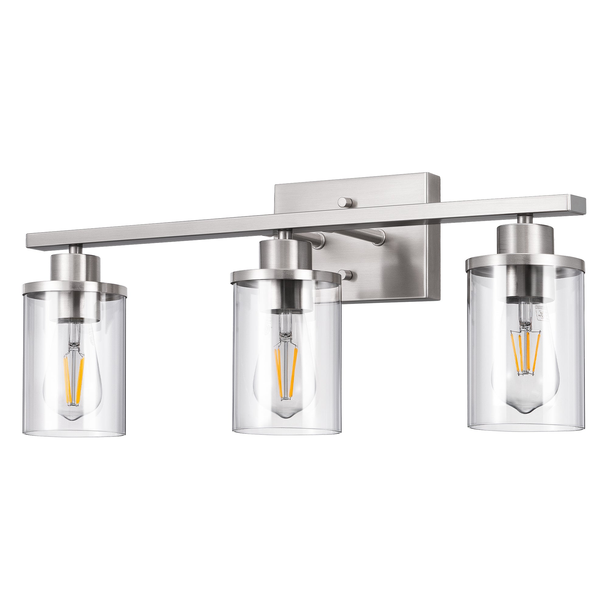 EDISHINE 3-Light Dimmable Vanity Light, Brushed Nickel-HHVL04G