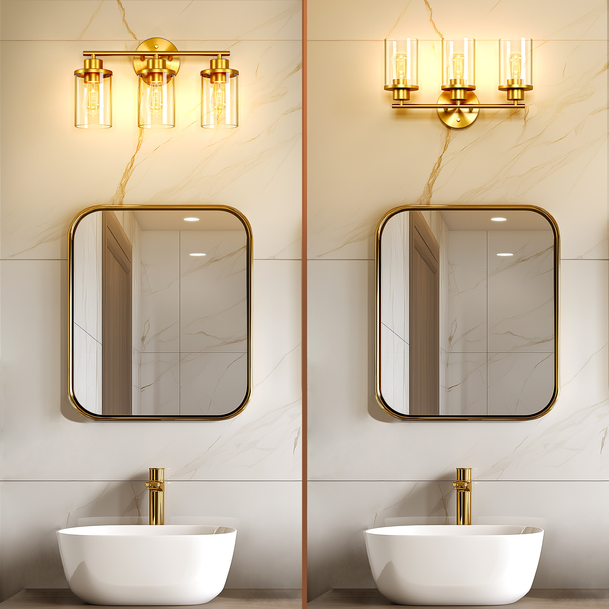 EDISHINE 3 - Light Dimmable Vanity Light-HHVL04Q
