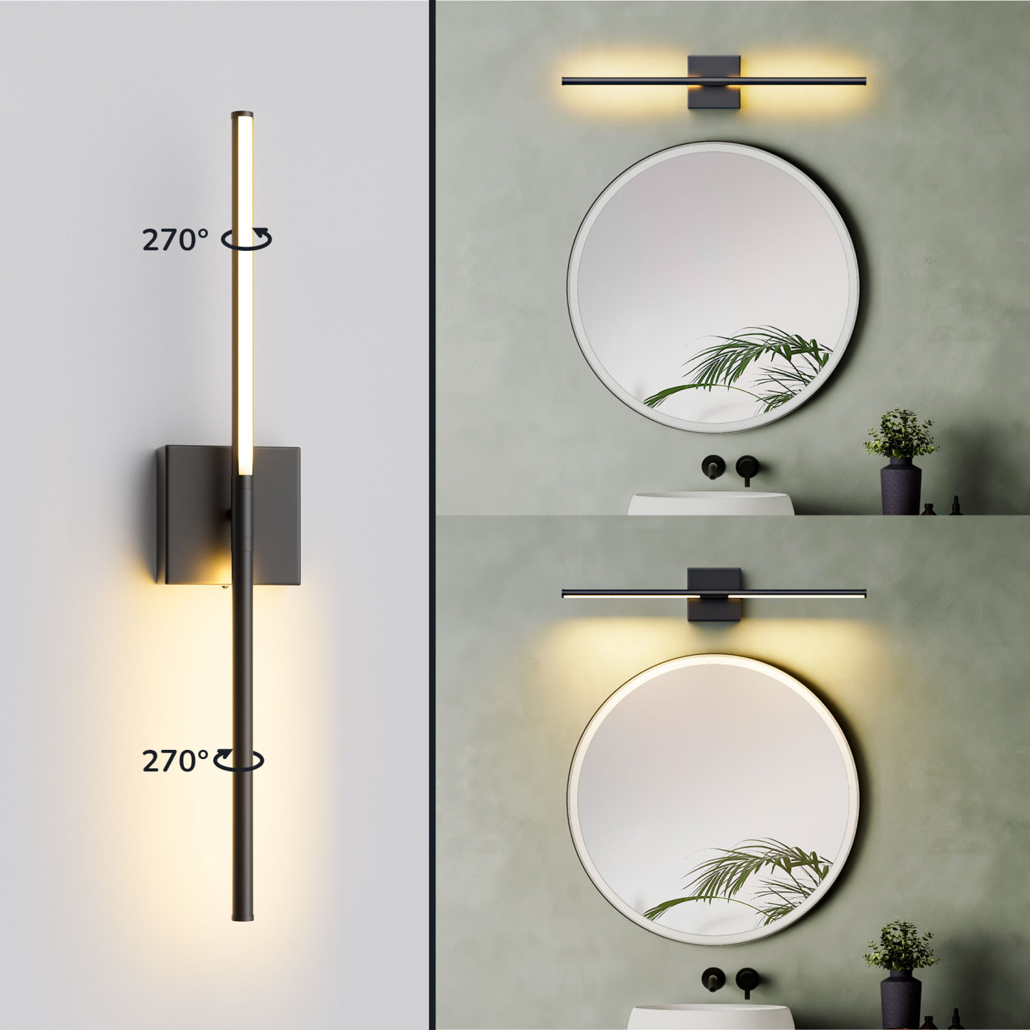 EDISHINE Light 26'' Dimmable Led Bath Bar-HHVL05A