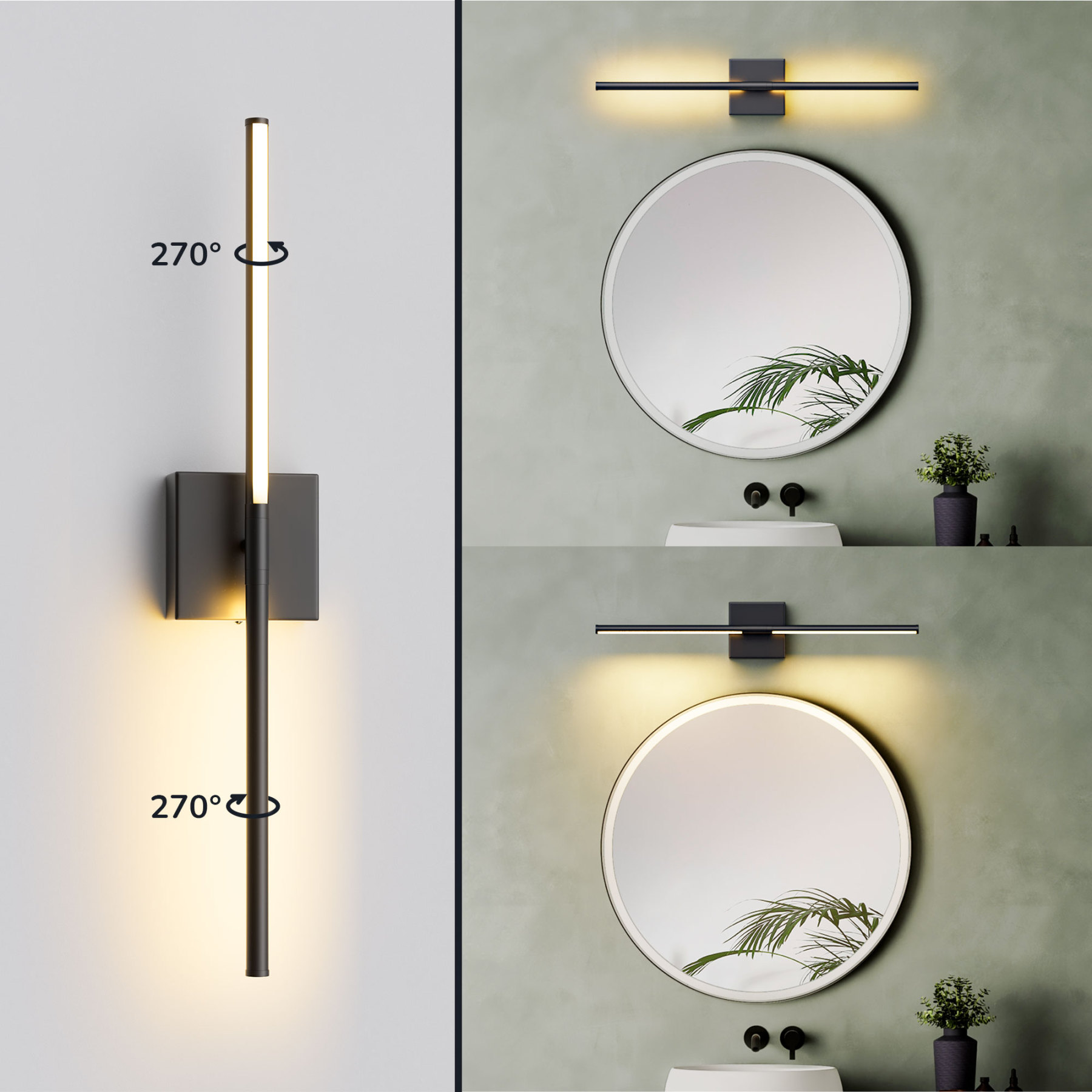 EDISHINE Light 26'' Dimmable Led Bath Bar-HHVL05A