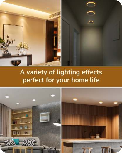 EDISHINE Dimmable 12 Pack Recessed Lighting 6 Inch with Night Light-HJRL06B