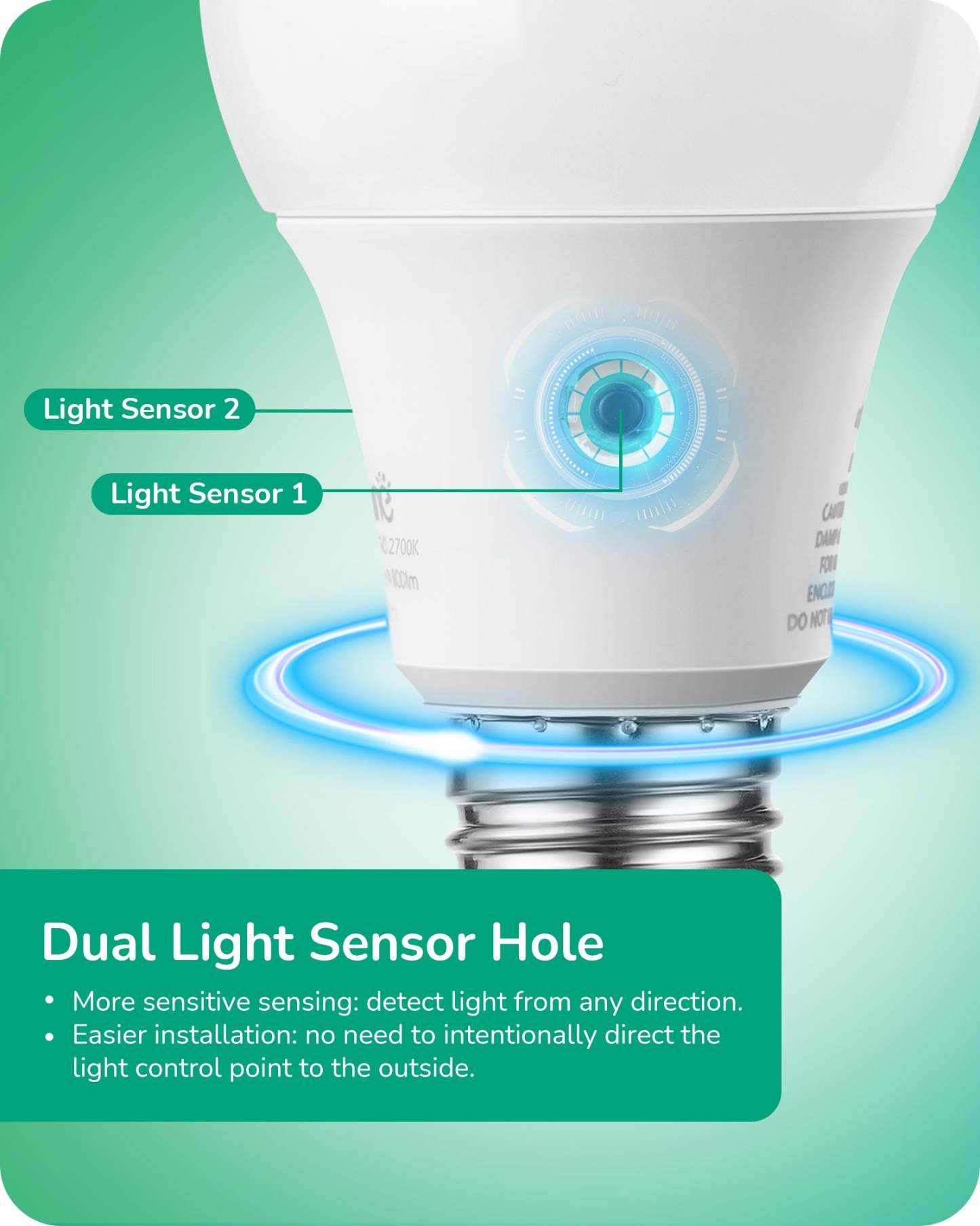 EDISHINE Dusk to Dawn Light Bulbs, 2700K Warm White Glow, 9W(60W Equivalent), E26 Base (4 Pack)-HLBA19J-B2B