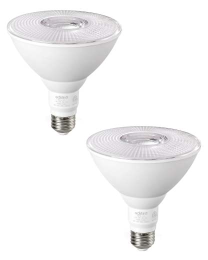 EDISHINE 3000K Warm Light 1800LM LED PAR38 Dimmable Flood Light Outdoor Bulb 2 Pack, 18W (120W Equivalent)-HLBP38F