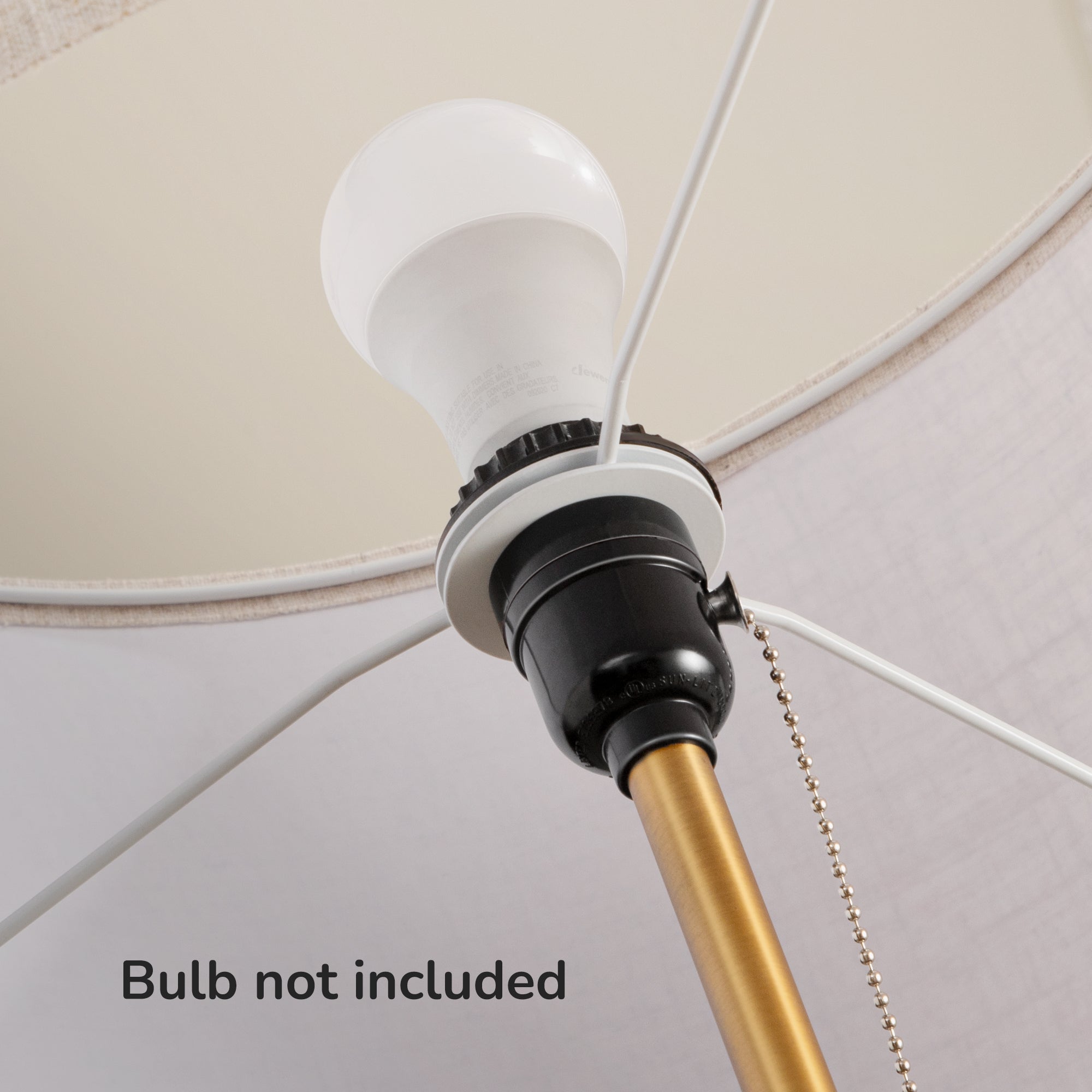 EDISHINE 62 inch Mid-Century Modern Floor Lamps for Living Room, Retro Floor Lamps, Contemporary Wooden Standing Lamp with Chain Switch,Gold-HLFL09B