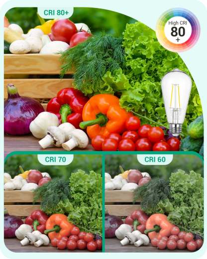 EDISHINE Non-dimmable 8W Dusk to Dawn Edison Light Bulb with 240° Beam Angle & E26 Base (6 Pack)-HLST64B