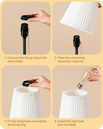 EDISHINE 19.09" Tall Table Lamp-HLTL01D