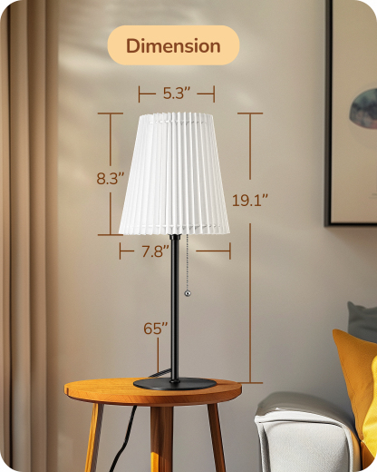 EDISHINE 19.09" Tall Table Lamp-HLTL01D