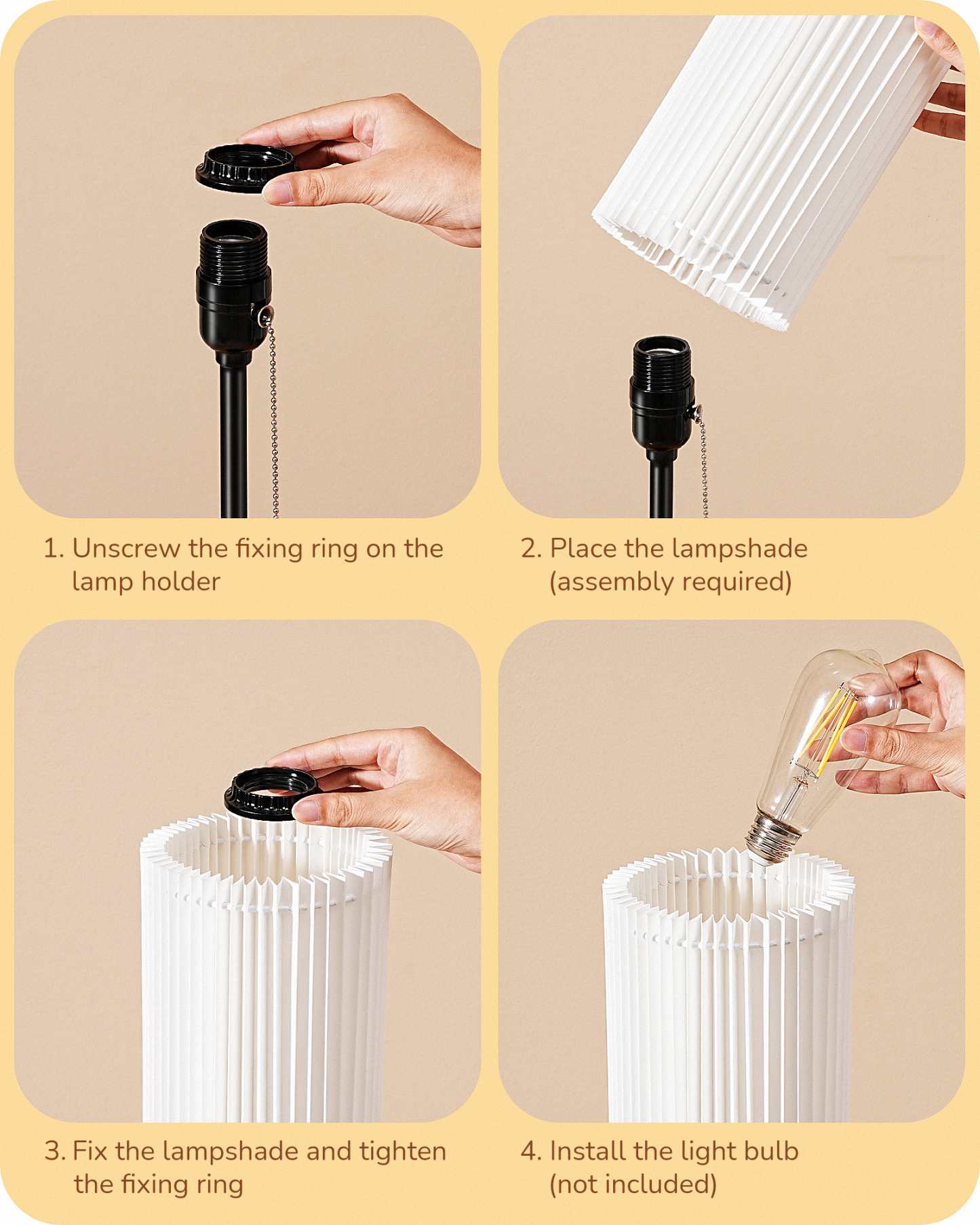 EDISHINE 19.09" Modern Table Lamp-HLTL01E