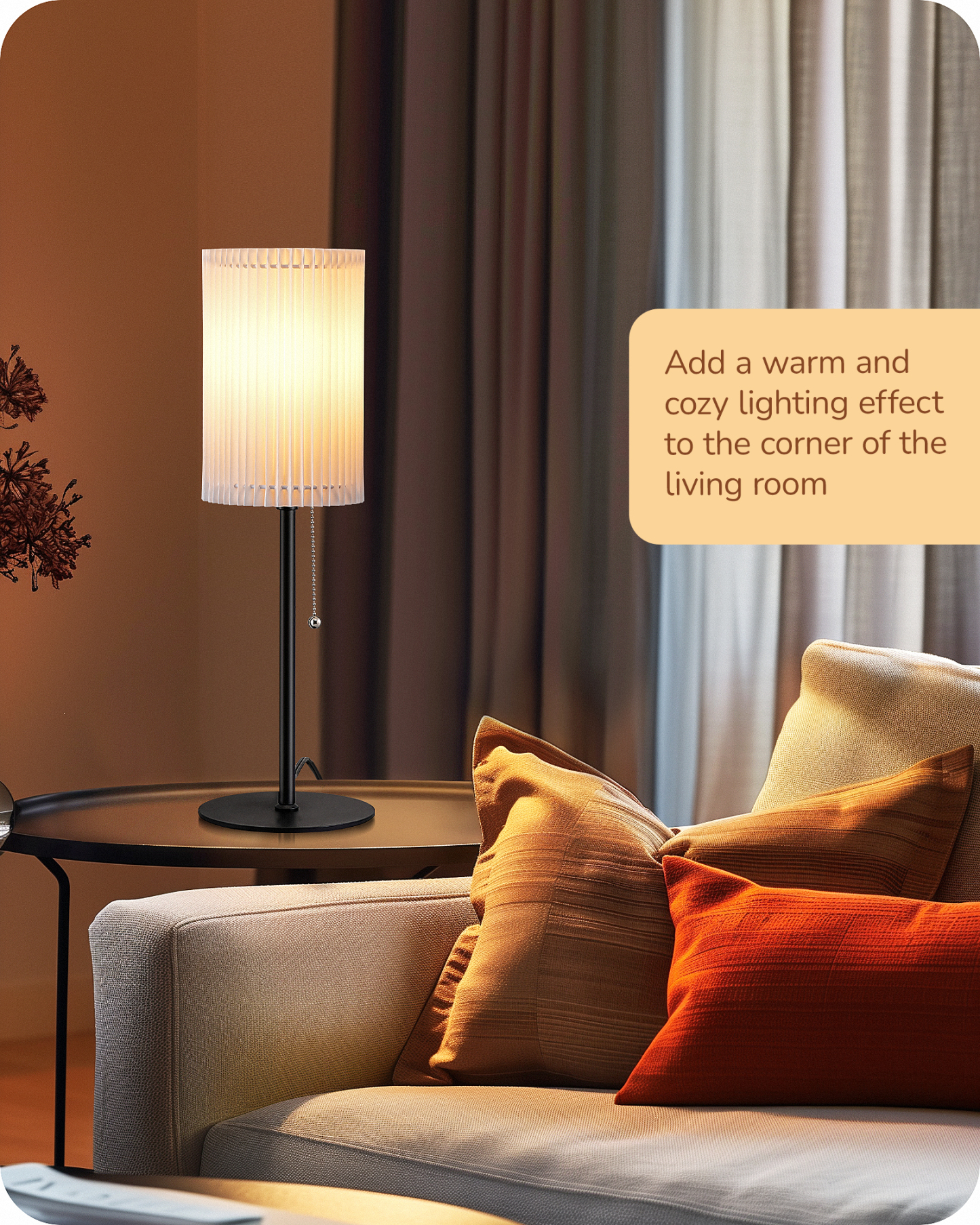EDISHINE 19.09" Modern Table Lamp-HLTL01E
