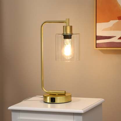 EDISHINE 16.3" Dimmable Table Lamp,USB,Touch Control-HLTL02F1