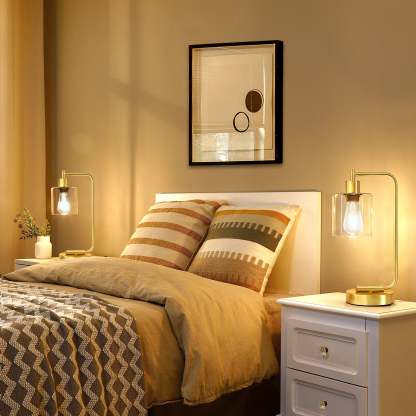 EDISHINE Touch Control Table Lamp Set with USB,Set of 2-HLTL02P