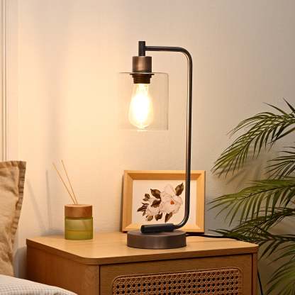 EDISHINE Dimmable Table Lamp with USB,Touch Control-HLTL02T
