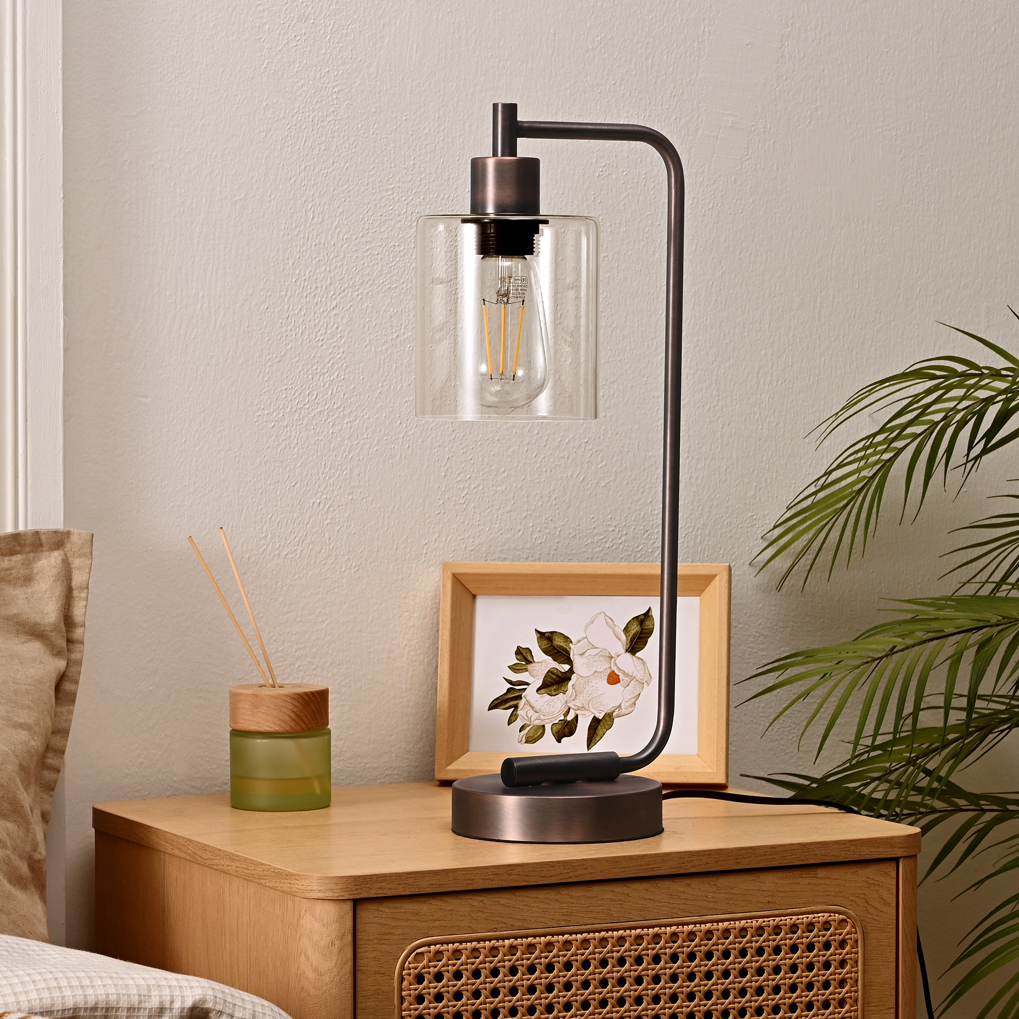 EDISHINE Dimmable Table Lamp with USB,Touch Control-HLTL02T
