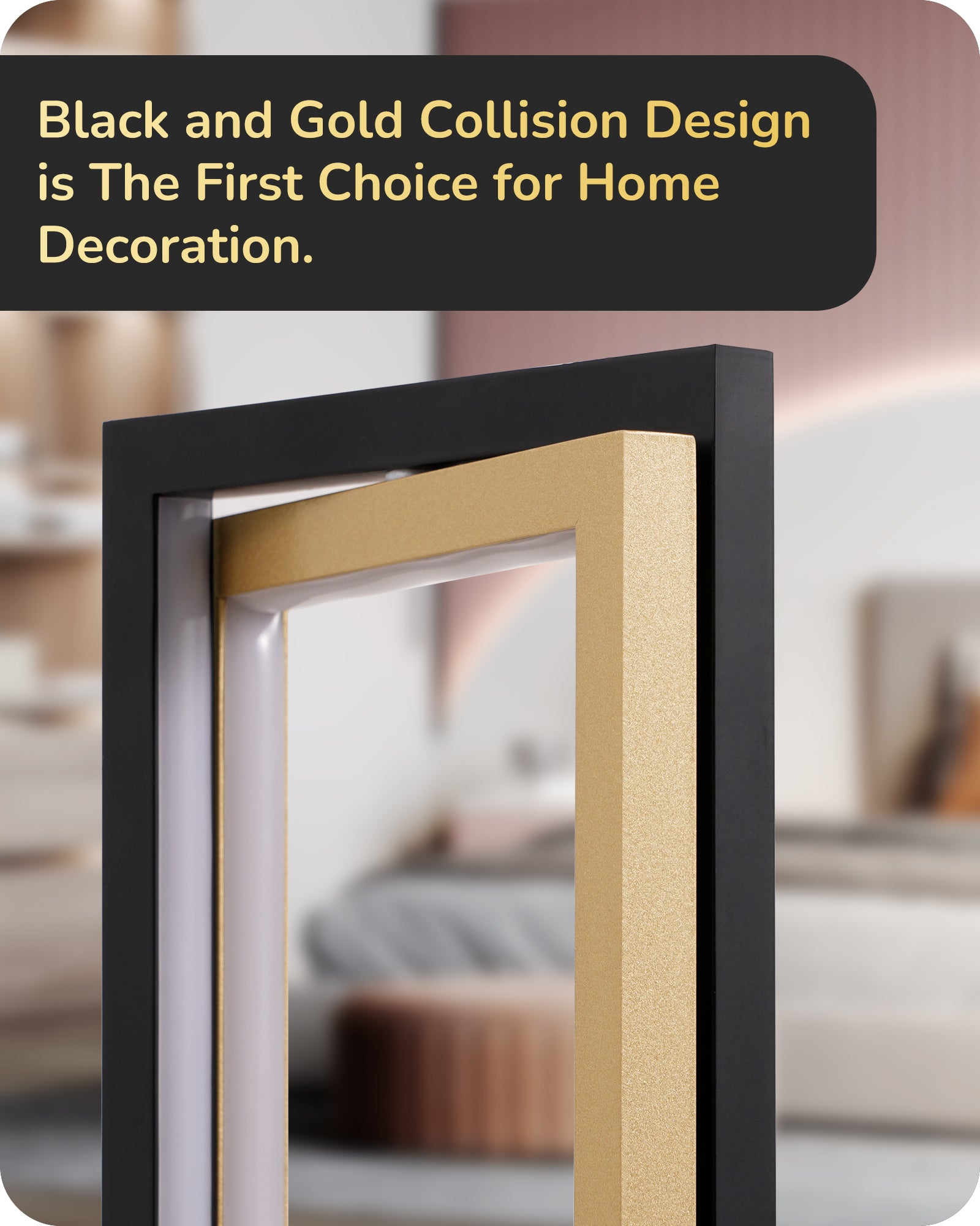 EDISHINE Dual-Frame Rectangle Stepless Dimmable LED Table Lamp, 3000K 4500K 6000K 750LM-HLTL02U