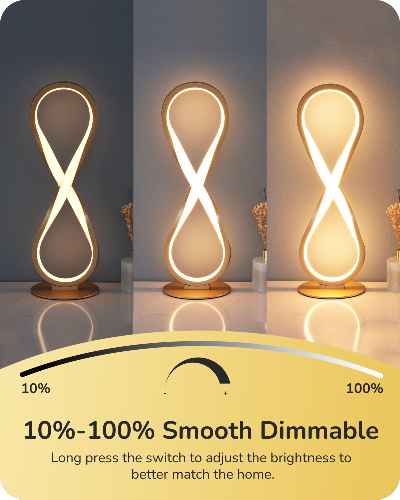 EDISHINE LED  Touch Control Table Lamp-HLTL02V