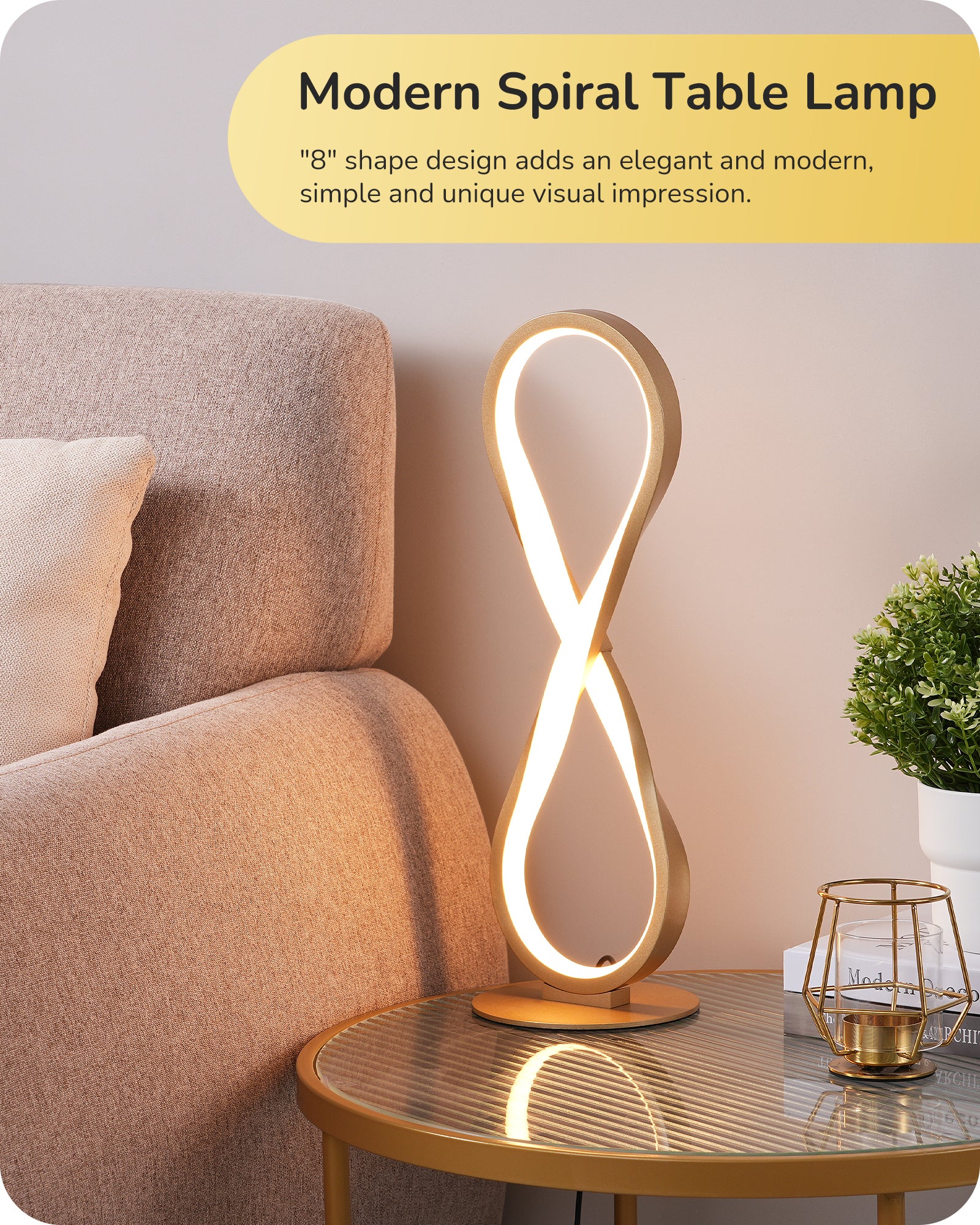 EDISHINE LED  Touch Control Table Lamp-HLTL02V