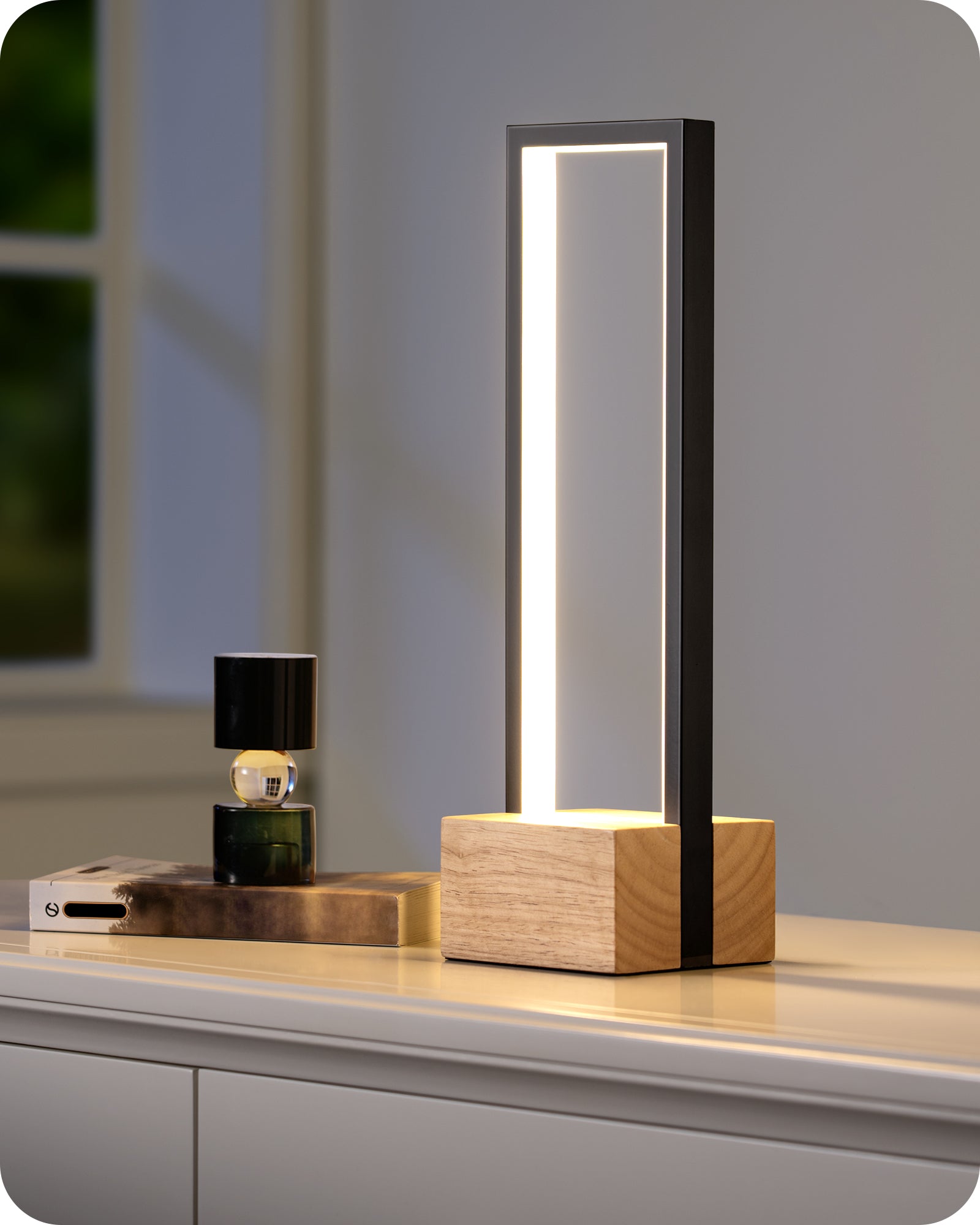 EDISHINE MAX 350LM Dimmable LED Table Lamp with 3 Colors Temperature-HLTL02X