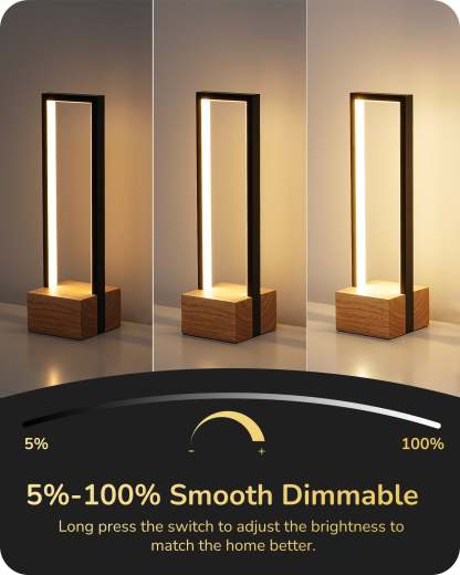 EDISHINE MAX 350LM Dimmable LED Table Lamp with 3 Colors Temperature-HLTL02X