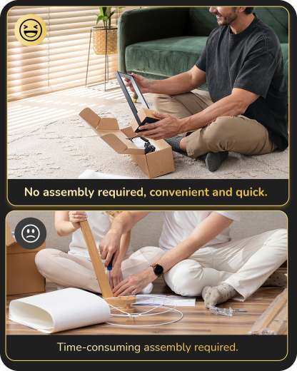EDISHINE MAX 350LM Dimmable LED Table Lamp with 3 Colors Temperature-HLTL02X