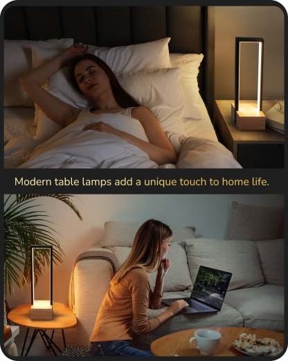EDISHINE MAX 350LM Dimmable LED Table Lamp with 3 Colors Temperature-HLTL02X