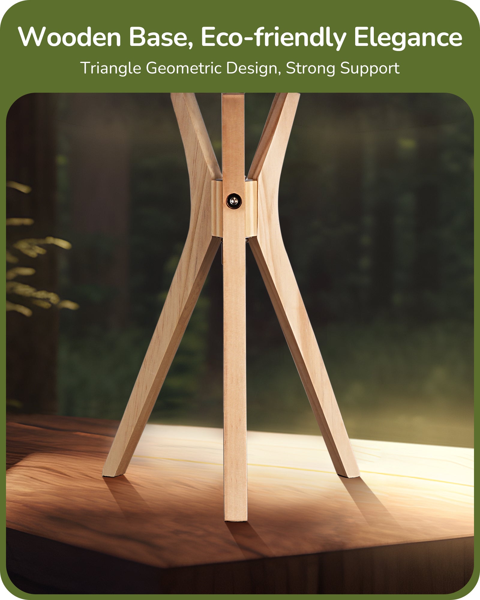 EDISHINE 17.5" White Linen Modern Tripod Table Lamp-HLTL05V