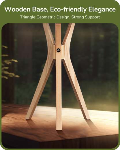 EDISHINE 17.5" White Linen Modern Tripod Table Lamp-HLTL05V