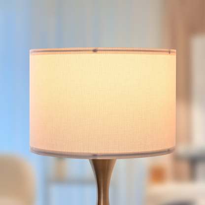 EDISHINE 26.8" Brushed Nickel Table Lamp Set,Set of 2-HLTL06G