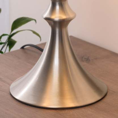 EDISHINE 26.8" Brushed Nickel Table Lamp Set,Set of 2-HLTL06G