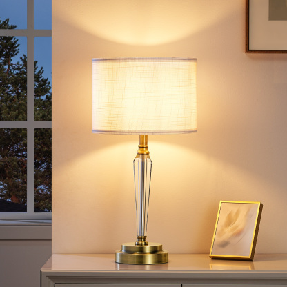EDISHINE Dimmable Crystal Table Lamp With Touch Control-HLTL06J