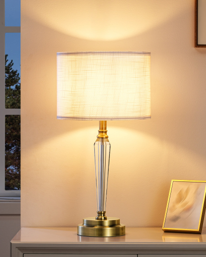 EDISHINE Dimmable Crystal Table Lamp With Touch Control-HLTL06J