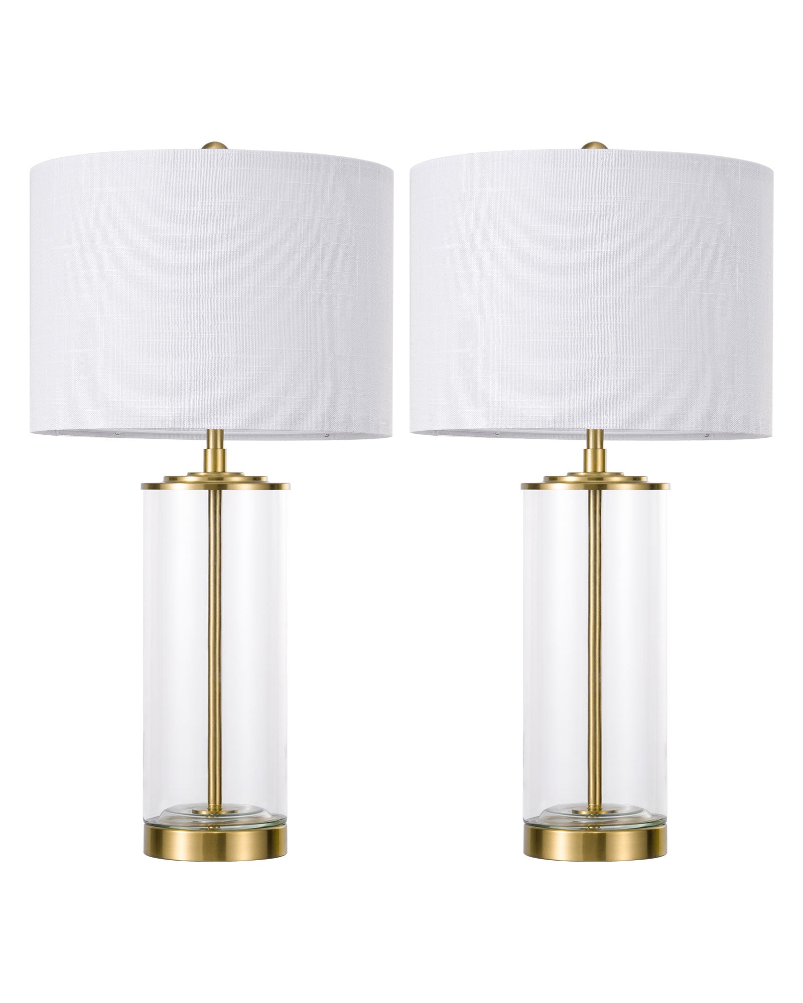 EDISHINE 23.6IN Glass Table Lamp DIY Fillable Base-HLTL07A