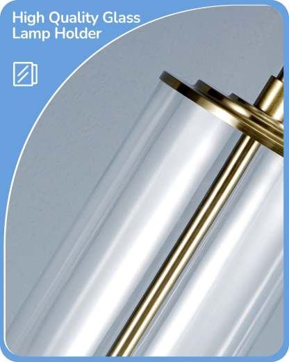 EDISHINE 23.6IN Glass Table Lamp DIY Fillable Base-HLTL07A