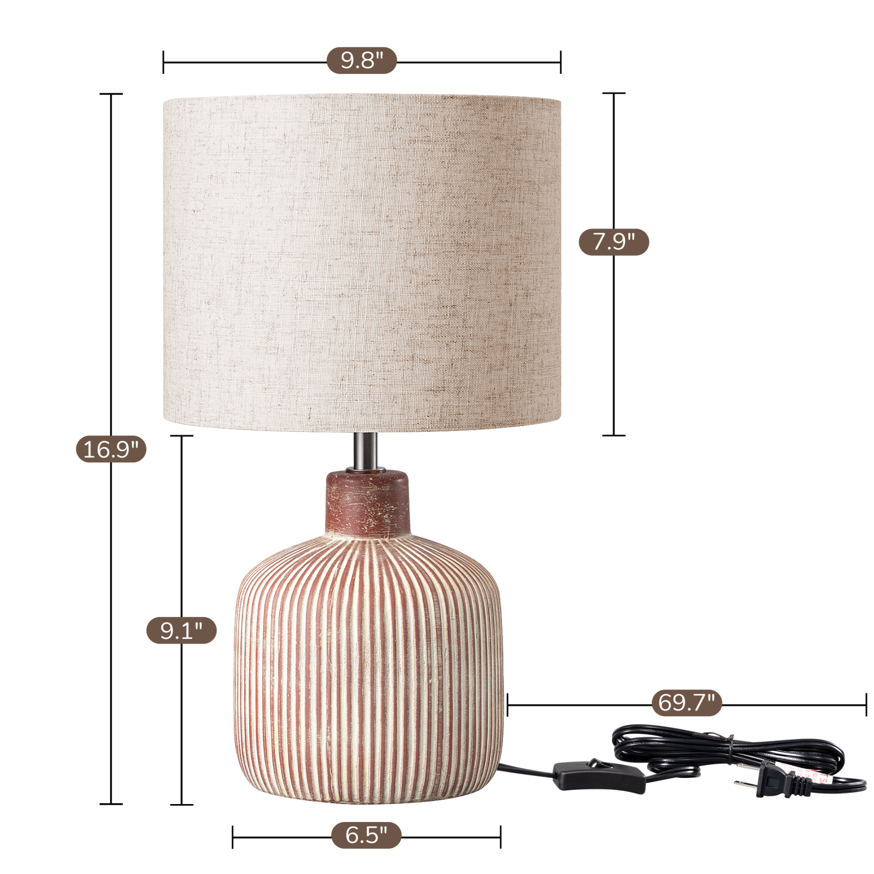 EDISHINE Ceramic Table Lamp-HLTL10A